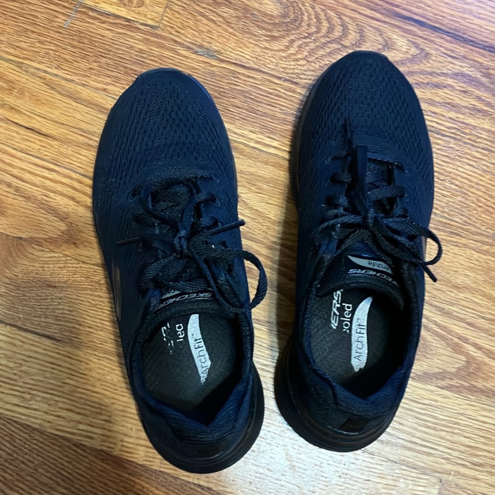 Skechers Black Athletic Shoes